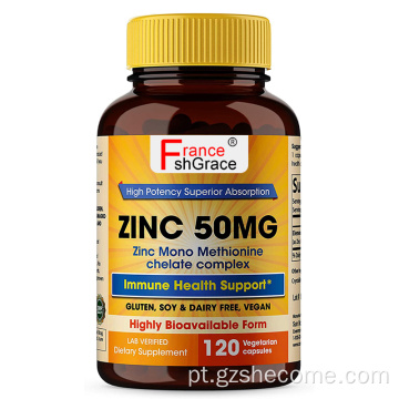 Suplemento de zinco de 50mg de suplementos imunes de vitamina C